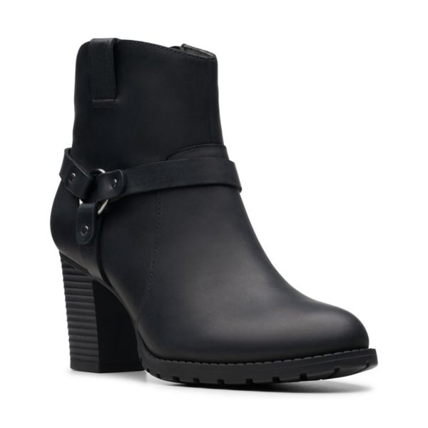 Clarks Womens Verona Rock Ankle Boots Black | UK-5974860